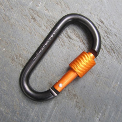 10x Aluminum Carabiner D-Ring Clip Hook Climbing Keychain Screw gate Locking