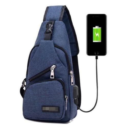 Bolsa Resortera para hombre con carga USB Bolsa De Pecho Bolsa cruzada de viaje para ciclismo paquete Q 
