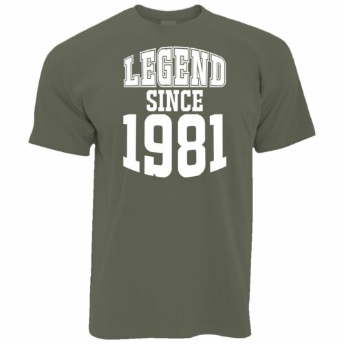 Mens 40th Birthday T Shirt Legend Since 1981 40 Years Funny Gift Idea TShirt Tee 