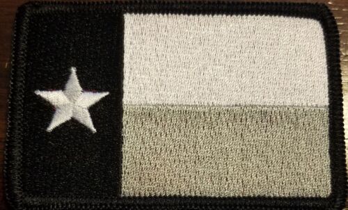 TEXAS STATE Flag Iron-On Patch Morale Tactical Travel Emblem Black Border #12
