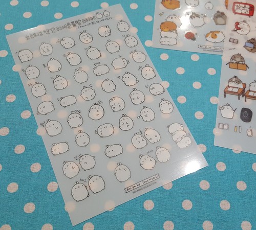 Molang Stickers ⋆ 6 Sheets of Stickers Per Pack ⋆ UK Seller