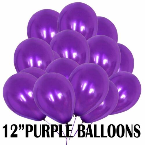 5,10,25 or 50 LATEX 12" LATEX BALLOONS Pearl Metallic Solid Colours 