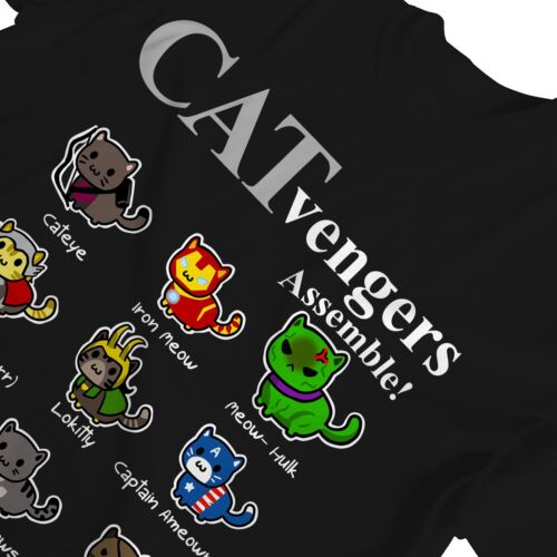 1Tee Womens catvengers montar Gato T-Shirt