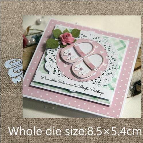 Metal Cutting Die baby girl bow shoes decoration scrapbook Craft Album Embossin 