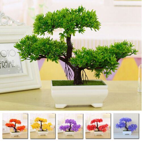 Fake Artificial Green Plant Bonsai Potted Simulation Pine Tree Home/Office Decor