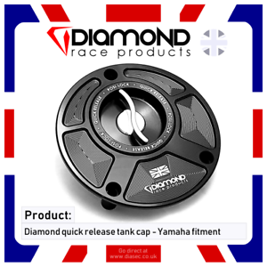DIAMOND RACE PRODUCTS 2009 YAMAHA QUICK RELEASE TANK FUEL CAP FOR YZF R6 2008