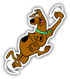 Scooby Doo Walking Cartoon Car Bumper Sticker Decal 3/'/' x 5/'/'