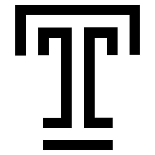 Temple Owls University T Logo 3/" Vinyl Decal Sticker Car Window Laptop V#2