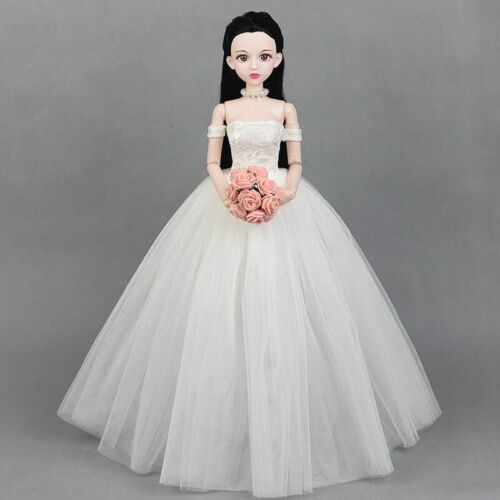 High Quality Doll Dress /& Veils Wedding Dress for 1//4 BJD Doll Clothes Kids Toy