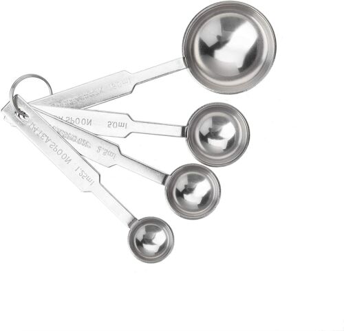 4Pcs Measuring Spoons Set Tablespoon a Premium Stainless Steel Metal Spoon Set 
