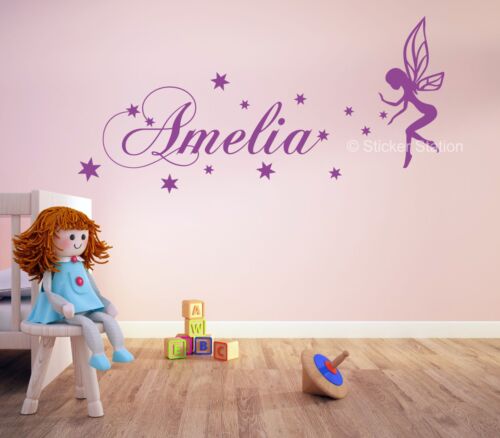 Fairy Personalised Name Wall Art Mural Decal Sticker 