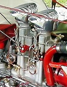 2 Tattersfield Finned Air Cleaners Flathead Ford Mercury V8  Hot Rod Stromberg 