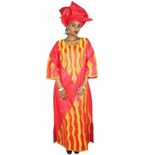 Details about  / African Clothing For Women New Bazin Embroidery Design Long Dress X21267