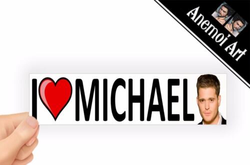 v93 I Love Heart Michael Buble Picture sticker Bumper Window Laptop gift xmas 