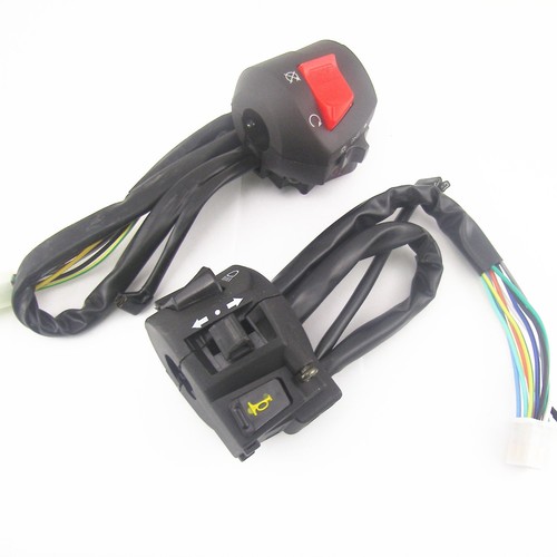 2Pcs 7//8/'/'22MM Motorcycle Handlebar Horn Turn Signal Light Control Switch On//Off