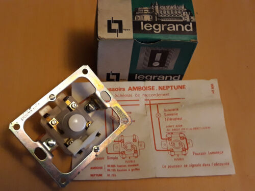 bouton poussoir non lumineux LEGRAND annés 70 neuf en boite