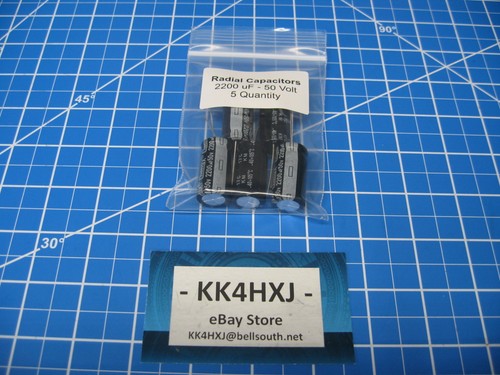 5 Pieces Electrolytic Capacitors 2200uF 50v Radial
