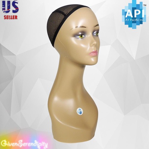 Realistic Plastic Female MANNEQUIN head lifesize display wig hat 18/" C2