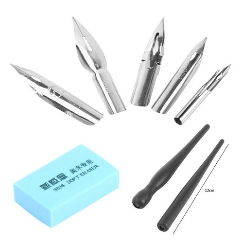 1 Set Manga Cartoon Comic Drawing Painting Kit Tool With 2 Pen Holders 5 Nibs