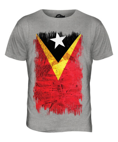 Timor oriental grunge drapeau t-shirt homme tee top timor Lorosa timoraise du timor-leste