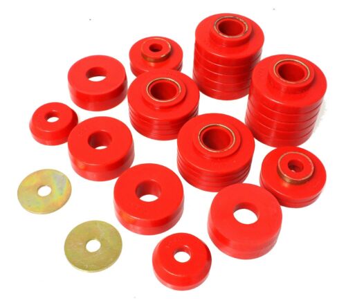 Energy Suspension 4.4107R Red Body Mount Set for 80-98 Ford F100 F150 F250 F350 