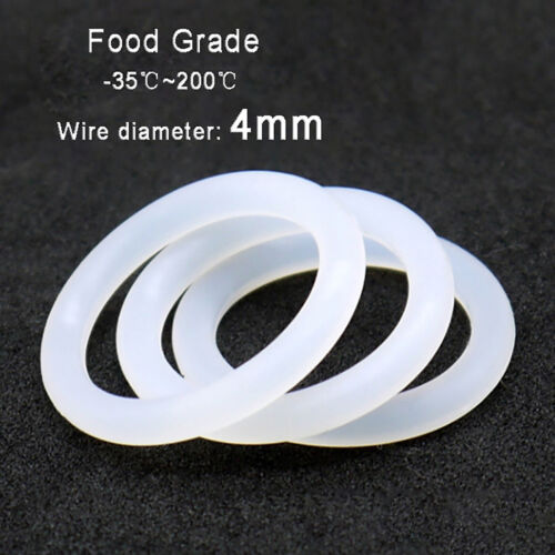 Food Grade Silicone O Rings 15mm & 4mm Thickness O-Ring Seals 75mm Outer Dia 