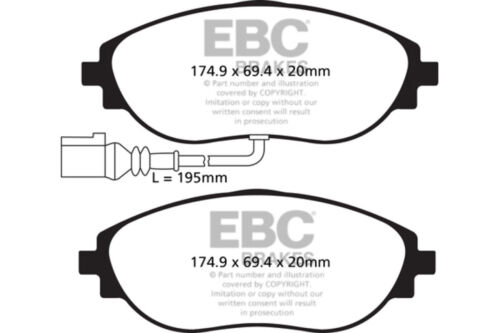 Audi S3 2.0 Turbo Yellowstuff Front Brake Pads ebcDP42127R Details about  / EBC for 14