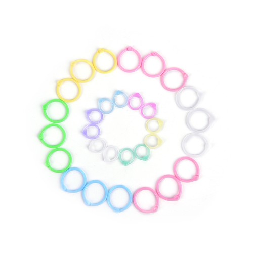 1Box Plastic Ring Binder for Spiral Notebook Diary Loose Leaf Book Binding DIY3B