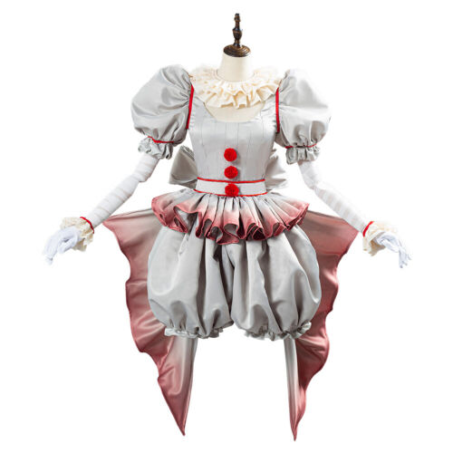 Pennywise Cosplay Costume Horror Pennywise The Clown Girls Outfit Uniform Suit