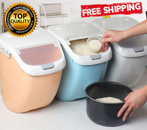 Moisture-proof Flip Cover Rice Storage Box Kitchens Wear Modern Styles Container 