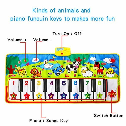 Musical Piano Mat Electronic Multi-Functional Toys for Kid Toddler Piano Mat
