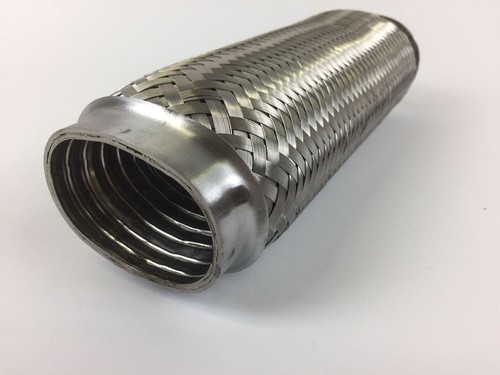 Flexrohr Edelstahl Oval Hosenrohr Rohr Ø 42 63 x 230 mm Alfa Romeo 147 /& 156