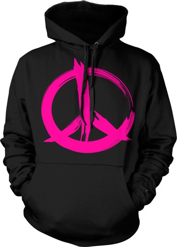 Peace France French Paris Pax Hot Pink Anti-War Hoodie Pullover