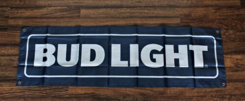 Bud Light Banner Flag 1.5' x 5' Budweiser Beer Bar Restaurant Advertising Dilly 