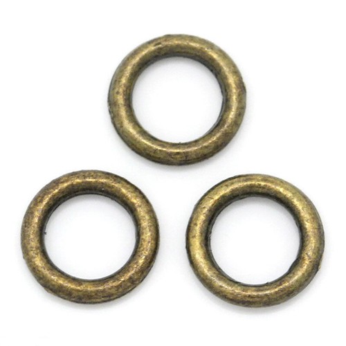 500PCs Bronze Tone Soldered Closed Jump Rings 6mm Dia Q7J2