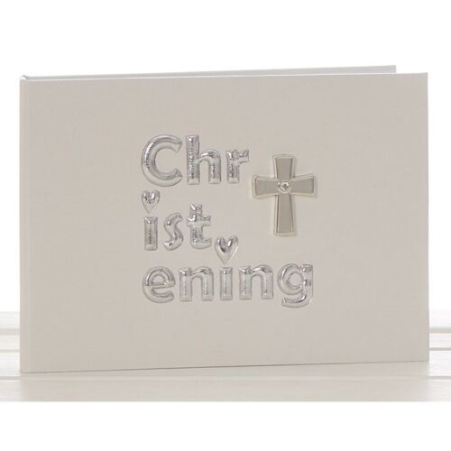 White Baby Christening Photo Album Slight Seconds Gift Box