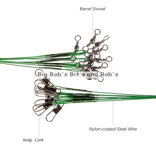13 kg trace Spinning Pike Nouveau 24 x Coated Wire Leader Spin Traces 7 Strand 30 lb environ 13.61 kg