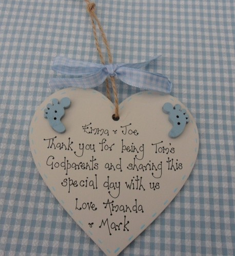 Godparents Christening Naming Day Personalised gift keepsake