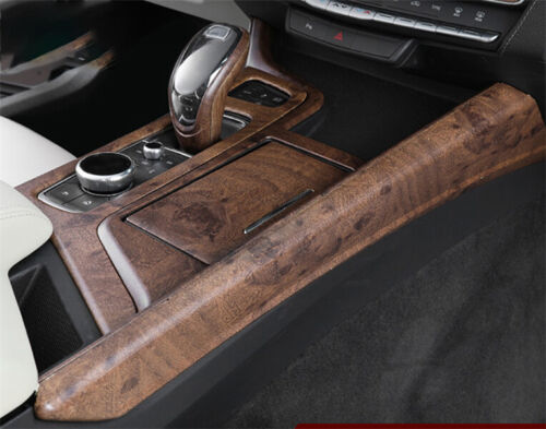 For Cadillac CT5 2019-2020 Sandal Wood Grain Console Gear Shift Frame Cover Trim