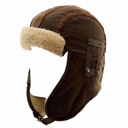 Kurtz Men/'s Major Leather Detail Brown Bomber Hat