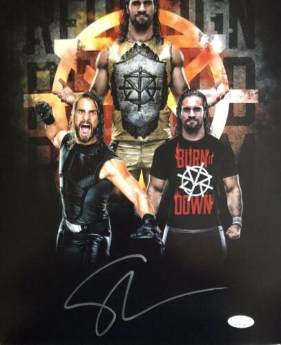 SETH ROLLINS WWE Universal Champion SIGNED WWE Autographed 11x14 PHOTO RARE JSA