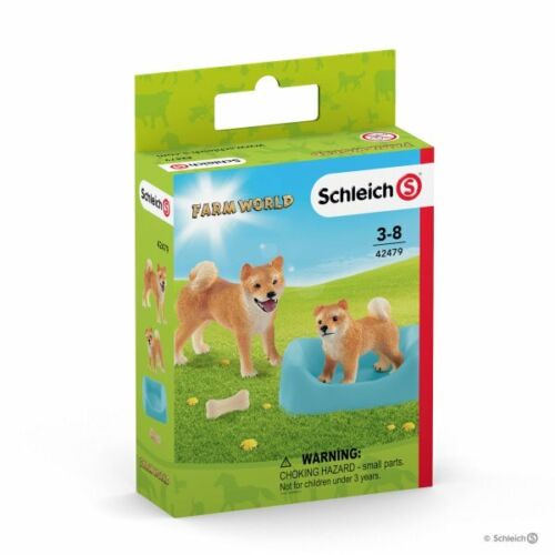 Shiba Inu mother dog & puppy sweet strong Schleich Anywheres a Playground <>< 