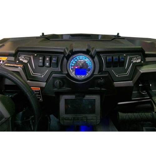 50 Caliber Racing Polaris RZR XP1000 Aluminum Black Dash Switch Panel Plate