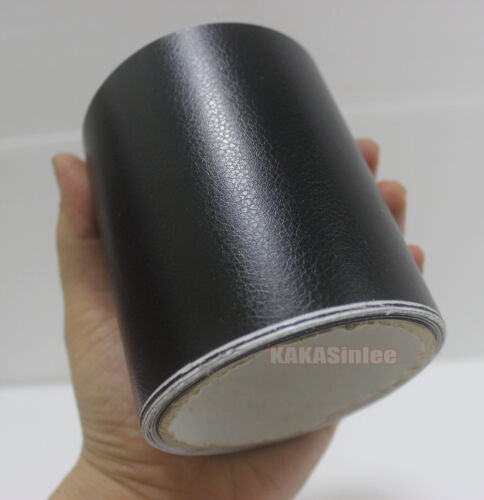 Black Car Interior Leather Grain Texture Film Vinyl Wrap Sticker 3M x 1.5M AB 