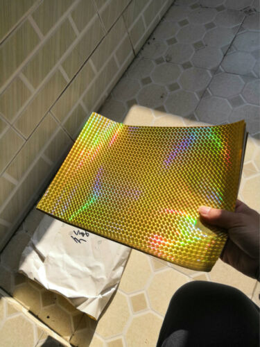 10pcs Hologramme A4 Papier d/'impression Adhésif Sticker Or Ruban Pour Imprimante Laser