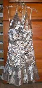 NWT-JESSICA-MCCLINTOCK-Black-Ivory-Polka-Dot-Dress-12