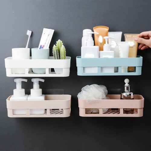 Kitchen Bathroom Wall Storage Shelf Hanging Rack Corner Basket Holder Organizer