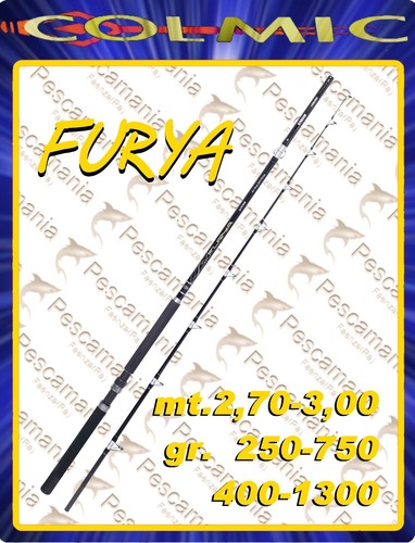 Canna da barca colmic Furya bolentino di profondità mt 2.70-3.00 2 sezioni