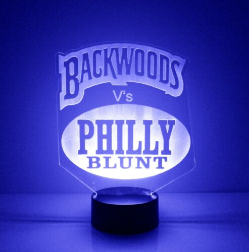 Philly Sign Engraved LED Night Light Lamp with Remote Control Light Backwoods