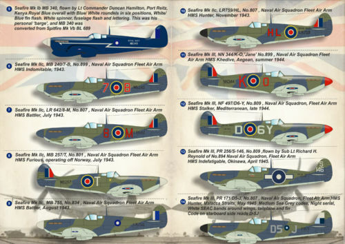 Print Scale 72-152 Aircraft wet decal 1//72 Decal for Supermarine Seafire